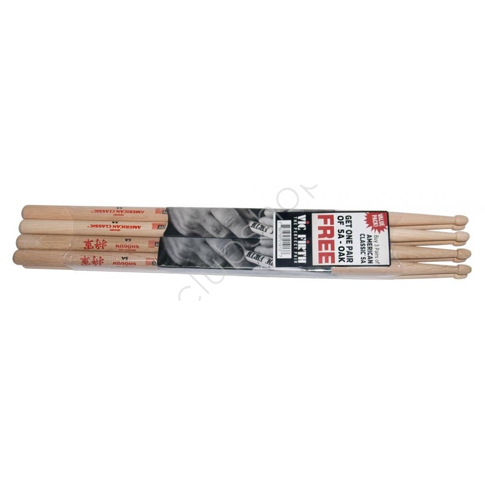 BAQUETAS 5A VIC FIRTH SHOGUN JAPANESE OAK